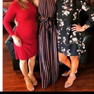 Anthropologie XS Striped Jumpsuit